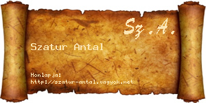 Szatur Antal névjegykártya